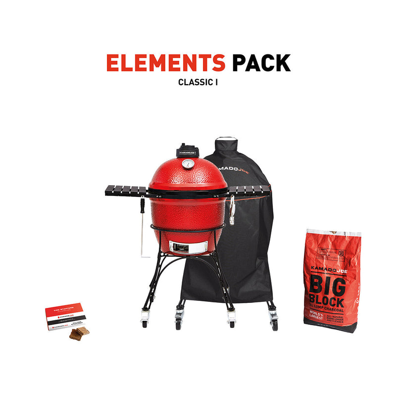 Kamado Joe Classic Charcoal Grill With Element Pack