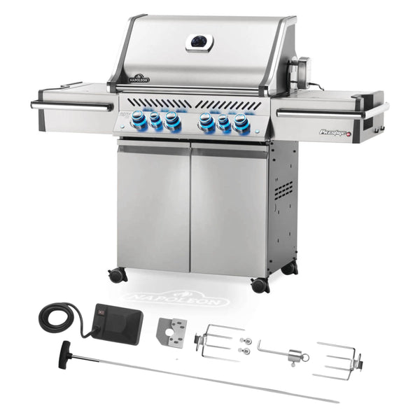 Napoleon Prestige PRO 500 Gas BBQ RSBI PRO500RSIBPSS-3-GB - Free Rotisserie