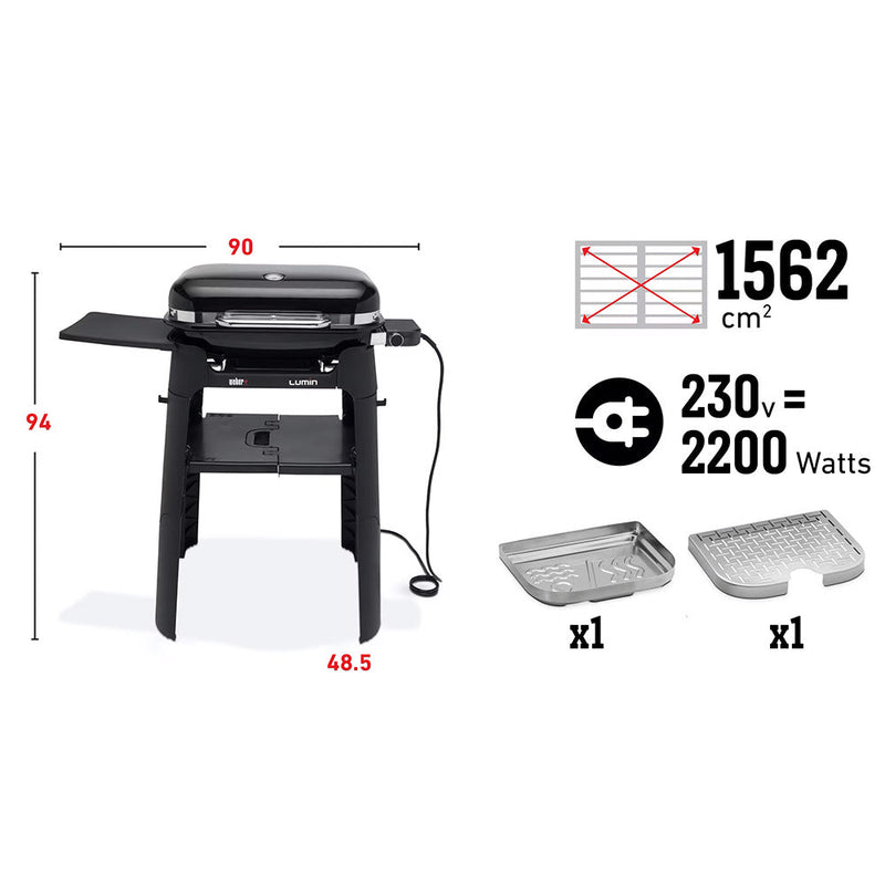 Weber Lumin Electric Barbecue with Stand